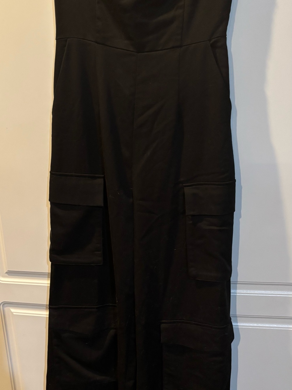 Forever 21 Black Wide-Leg Jumpsuit with Cargo Pockets